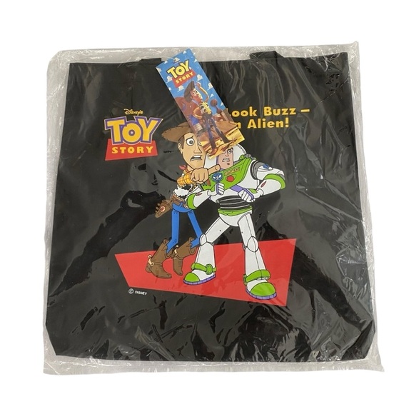 Vintage Toy Story Disney Bag Shopping Tote Mervyns California Buzz Woody Alien - Picture 1 of 4